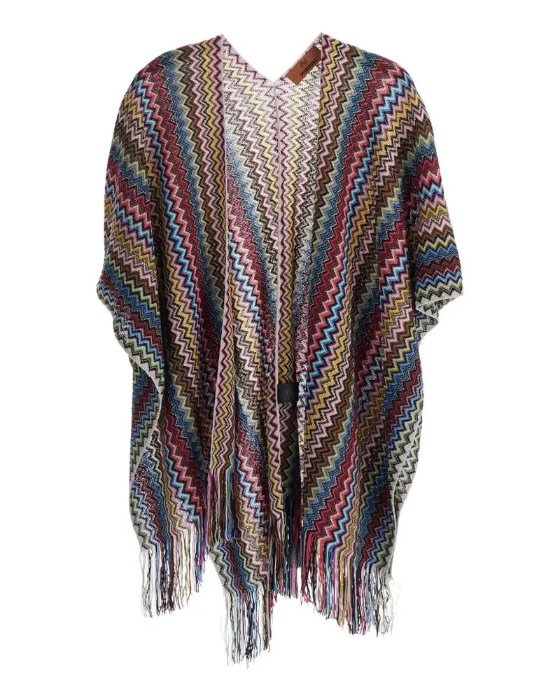 Missoni Cape mit Zickzackmuster - Blau Blau
