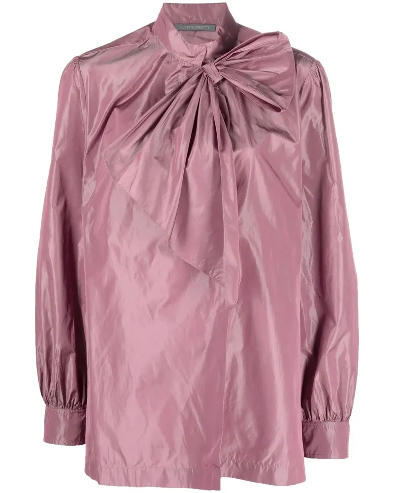 Alberta Ferretti Bluse mit Schleifendetail - Rosa Rosa