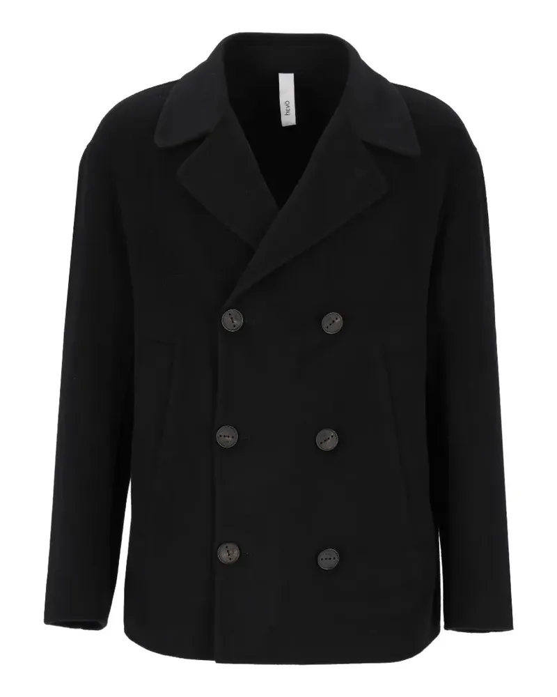 Hevò double-breasted peak-lapels coat - Schwarz Schwarz