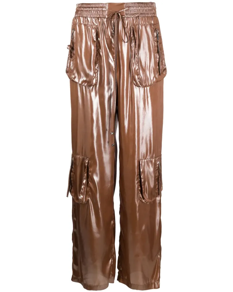 Blumarine Gerade Hose mit aufgesetzten Taschen - Braun Braun