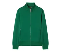 curved logo sweater - Grün