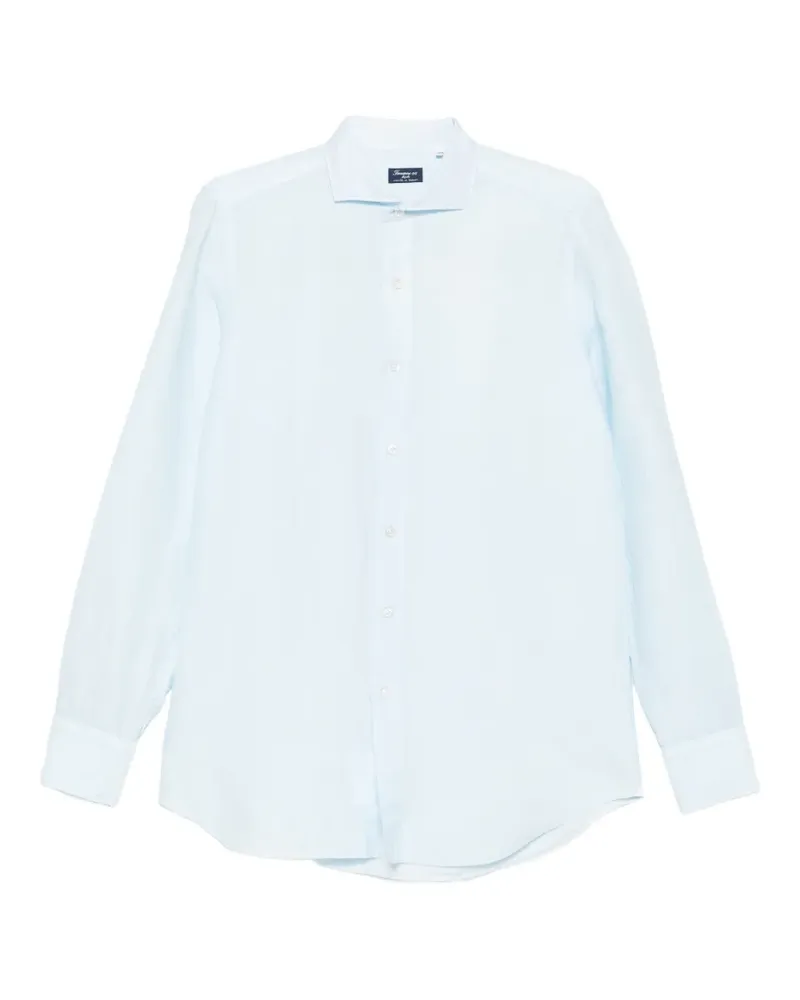 Finamore 1925 spread-collar button-up shirt - Blau Blau