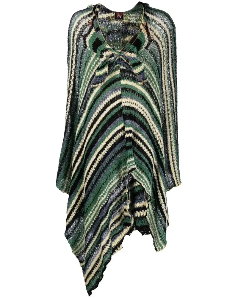 VITELLI butterfly knit longline poncho - Grün Grün