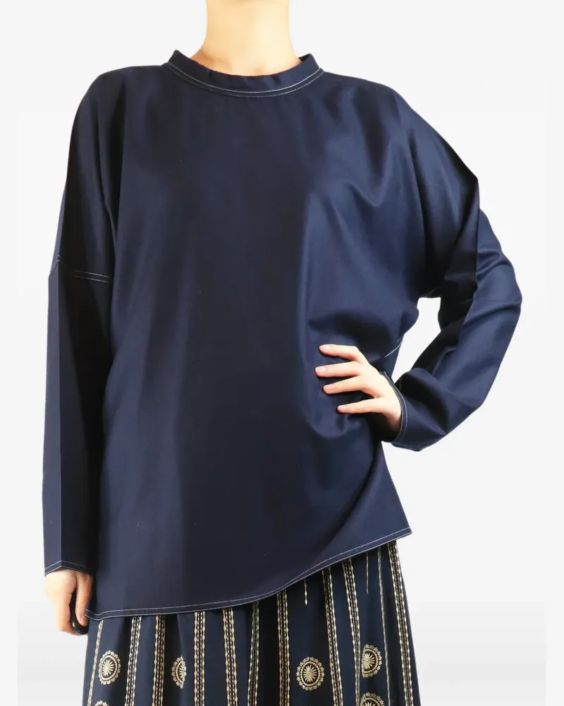 Sofie D'Hoore contrast-stitched T-shirt - Blau Blau