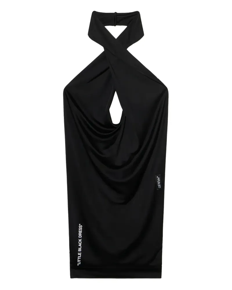 OFF-WHITE Fluid Jer backless mini dress - Schwarz Schwarz