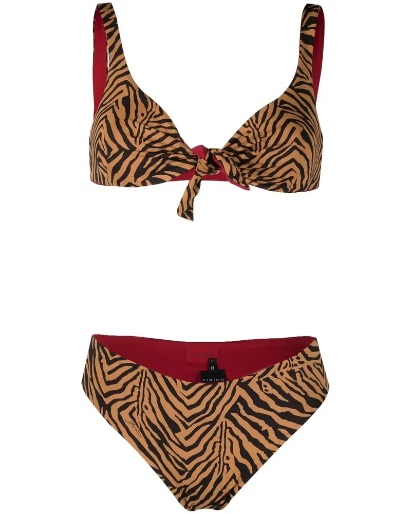 FISICO-Cristina Ferrari Bikini mit Tiger-Print - Nude Nude