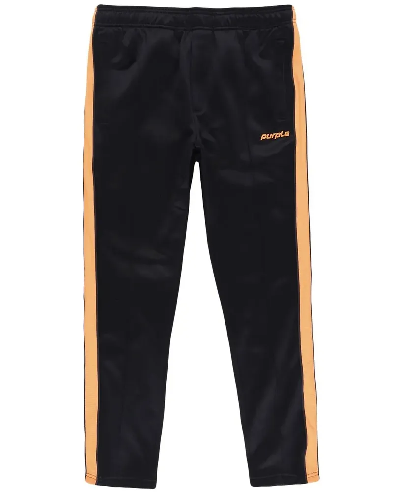 PURPLE BRAND Jogginghose mit Logo-Print - Schwarz Schwarz