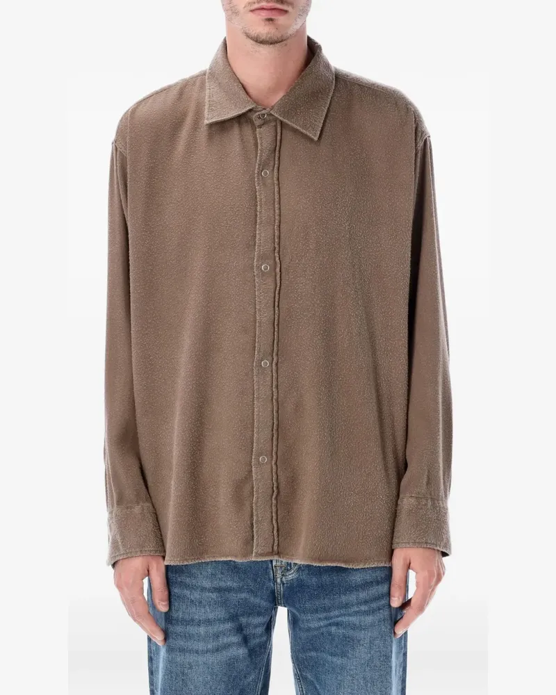 Mfpen Hemd mit Knopfmanschetten - Braun Braun
