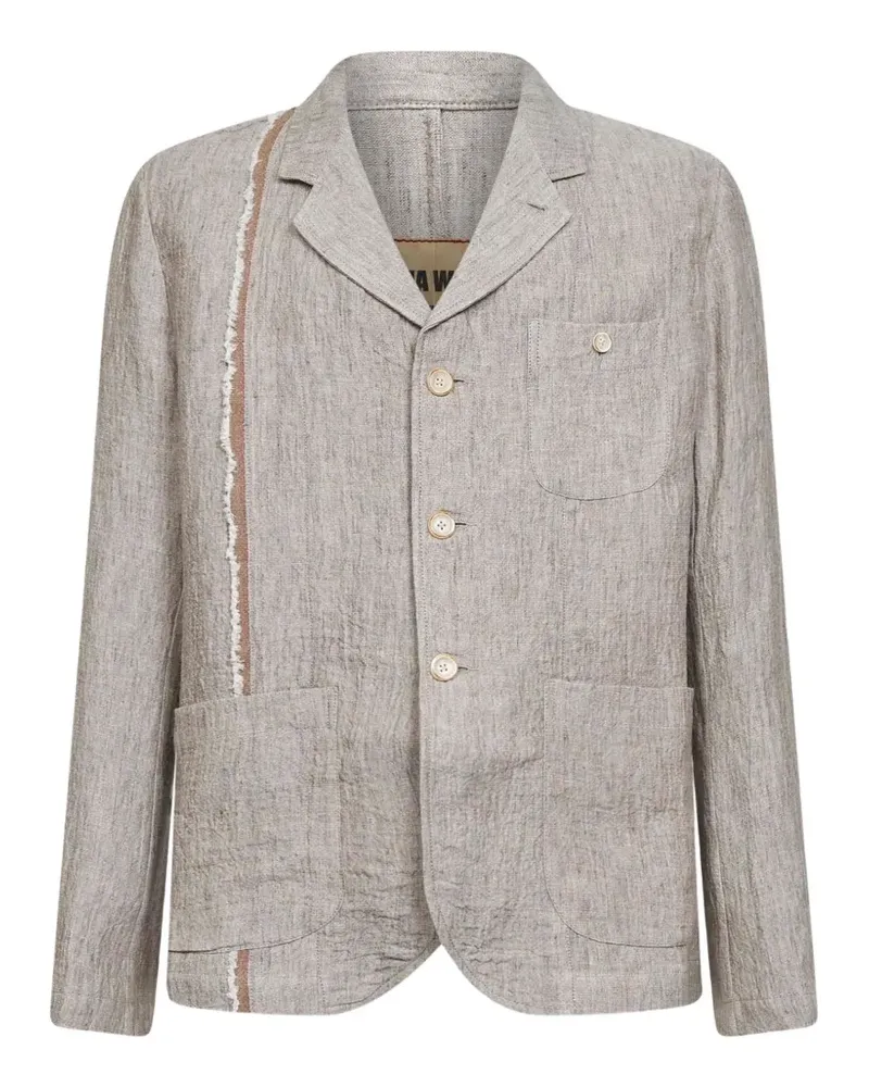 Uma Wang Blazer mit ausgefransten Säumen - Nude Nude