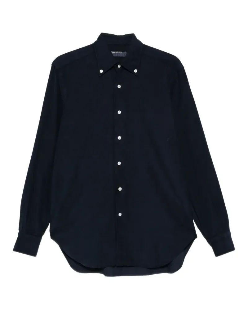 BARBA button-down corduroy shirt - Blau Blau