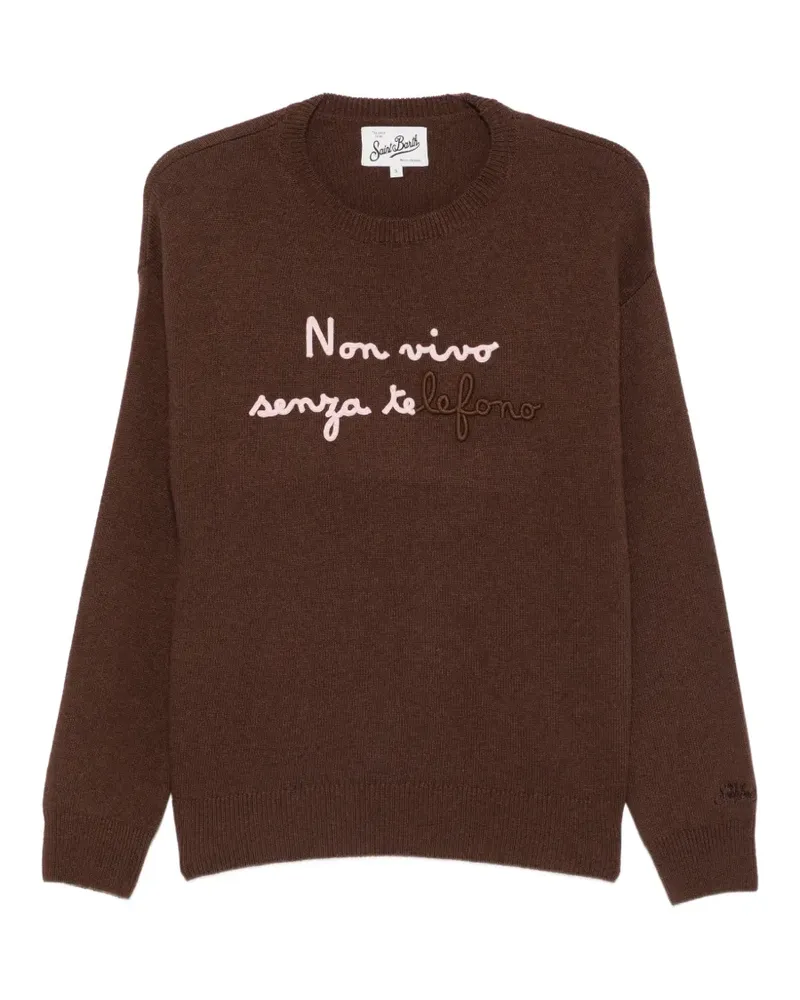 MC2 Saint Barth Bestickter Pullover - Braun Braun