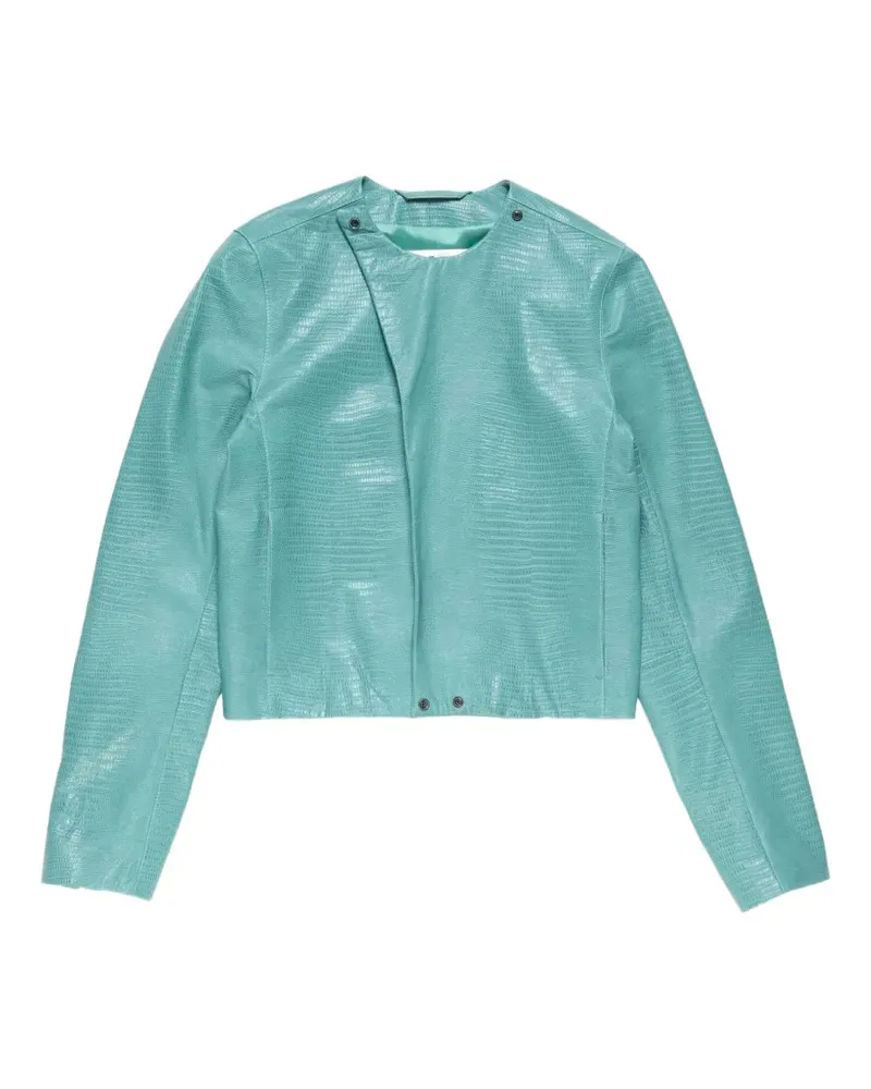 Acne Studios Lederjacke mit Reißverschluss - Blau Blau
