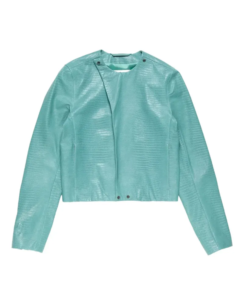 Acne Studios zip-up leather jacket - Blau Blau