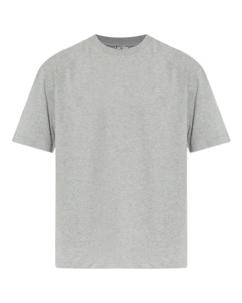 Etro T-Shirt mit Stickerei - Grau Grau