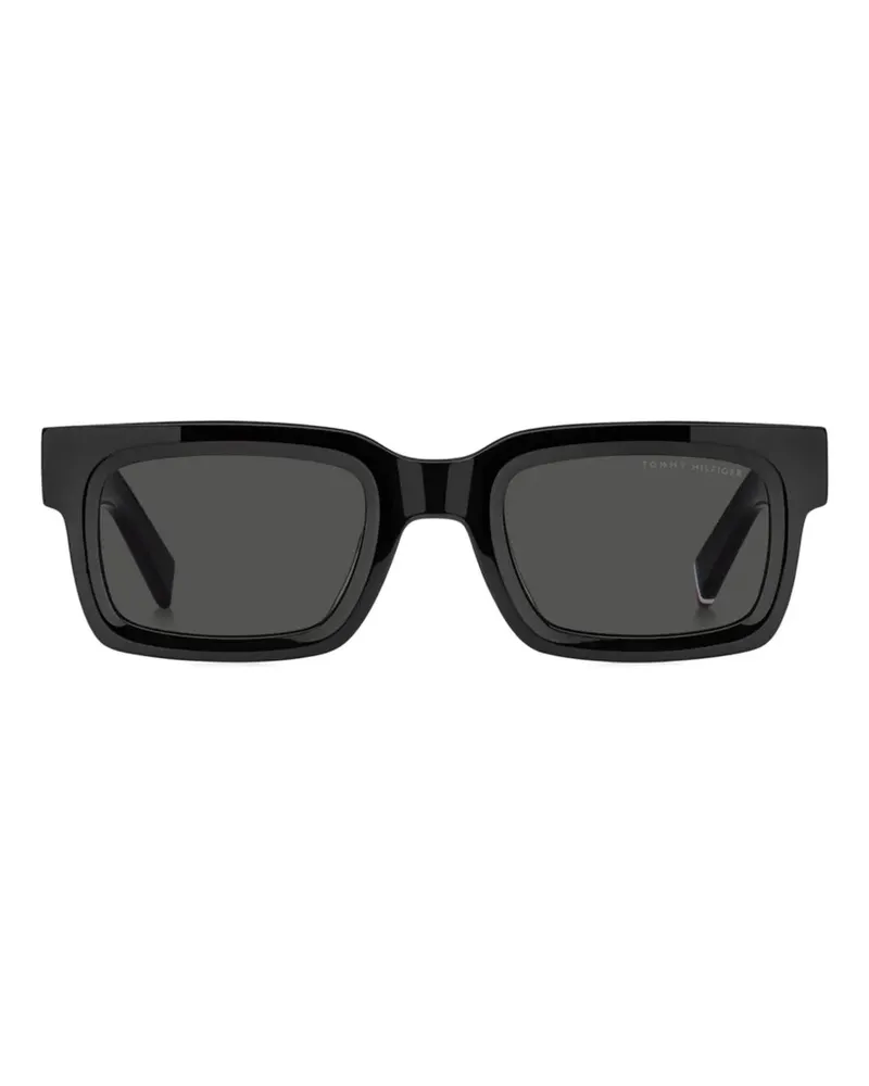Tommy Hilfiger Sonnenbrille mit eckigem Gestell - Schwarz Schwarz
