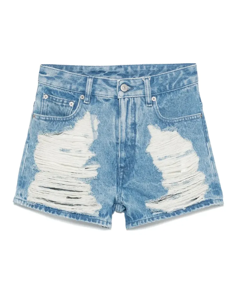 Maison Margiela Jeans-Shorts im Distressed-Look - Blau Blau