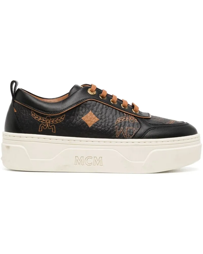 MCM Sneakers mit Muster Braun