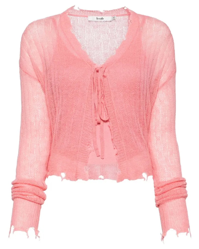 b+ab Set aus Cardigan und Weste - Rosa Rosa