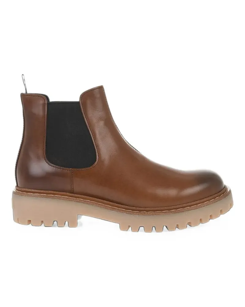Prada leather lug-sole Chelsea boots - Braun Braun