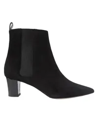 Manolo Blahnik Stiefeletten aus Wildleder 50mm Schwarz