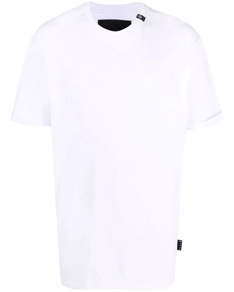 Philipp Plein T-Shirt mit Logo-Stickerei - Weiß Weiß