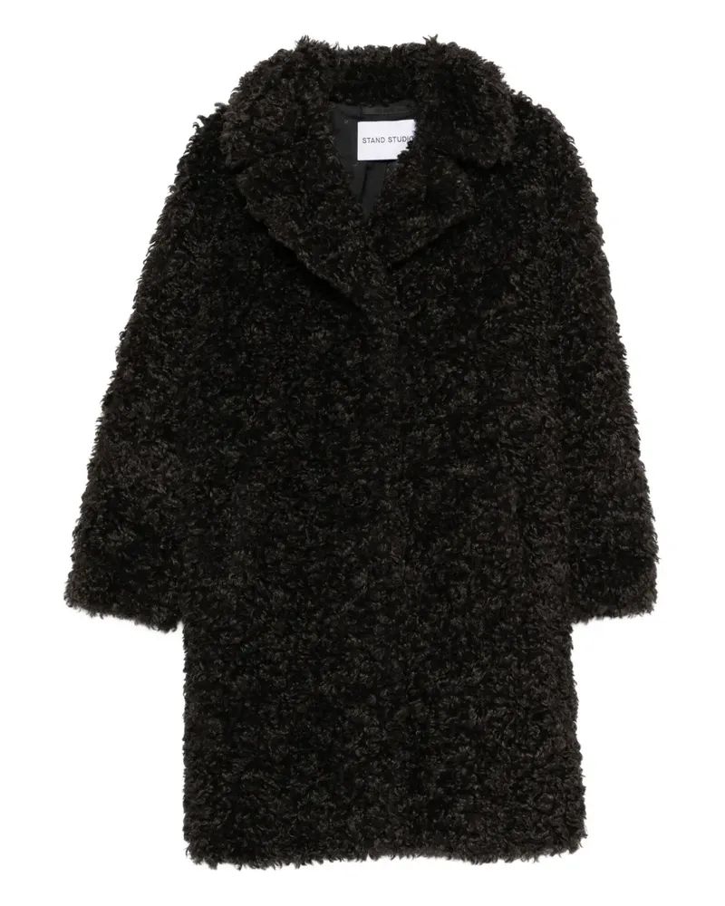 STAND Mantel aus Faux Fur - Schwarz Schwarz