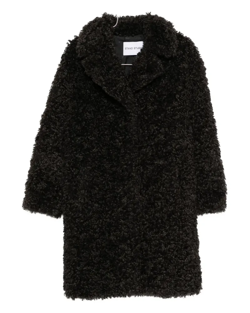 STAND Mantel aus Faux Fur - Schwarz Schwarz