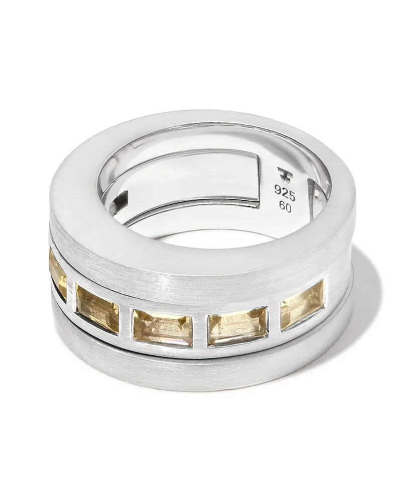 Tom Wood Double Arch Ring mit Quarz - Silber Silber