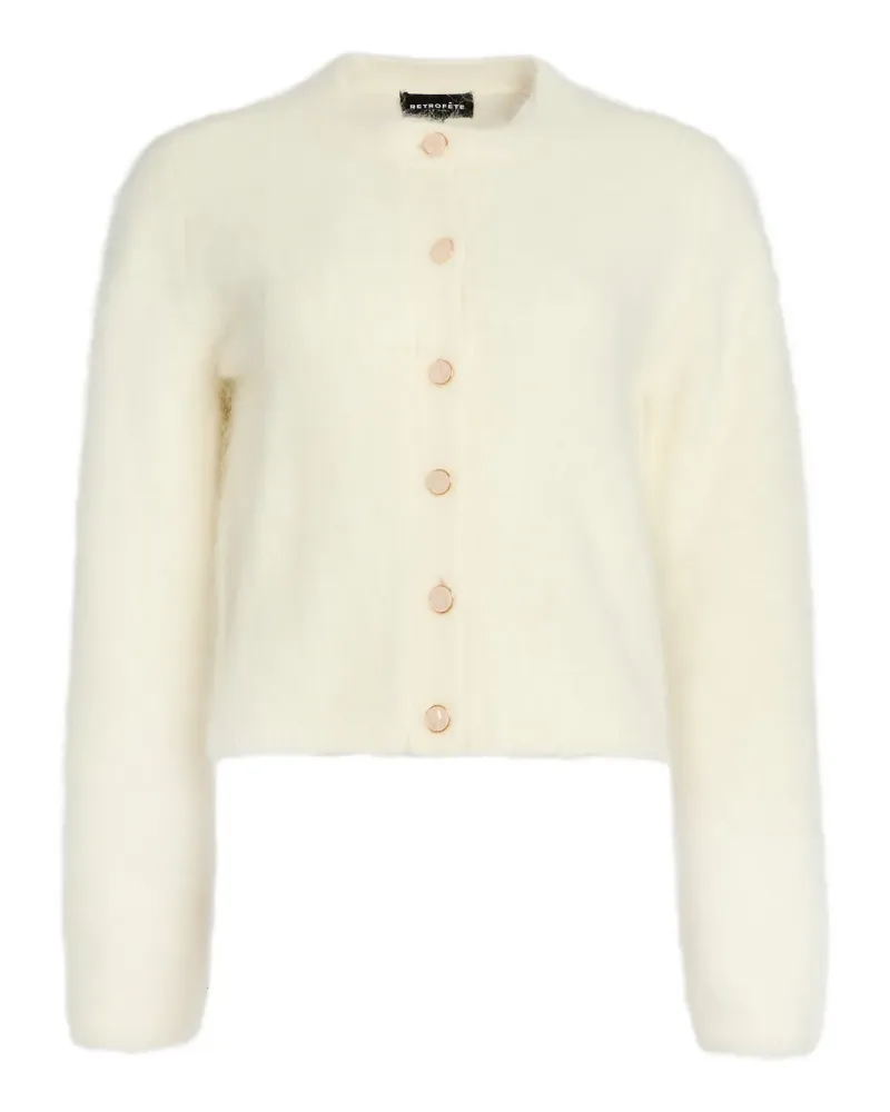 Retrofête Geknöpfter Medora Cardigan - Weiß Weiß