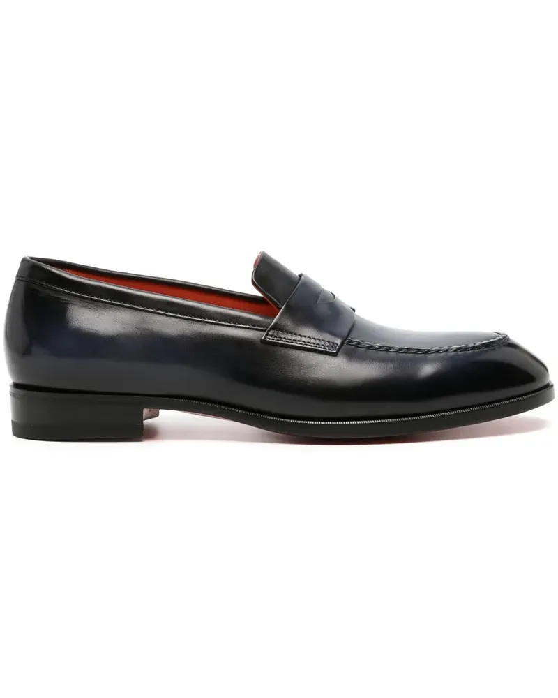 Santoni Ausgeblichene Penny-Loafer - Blau Blau