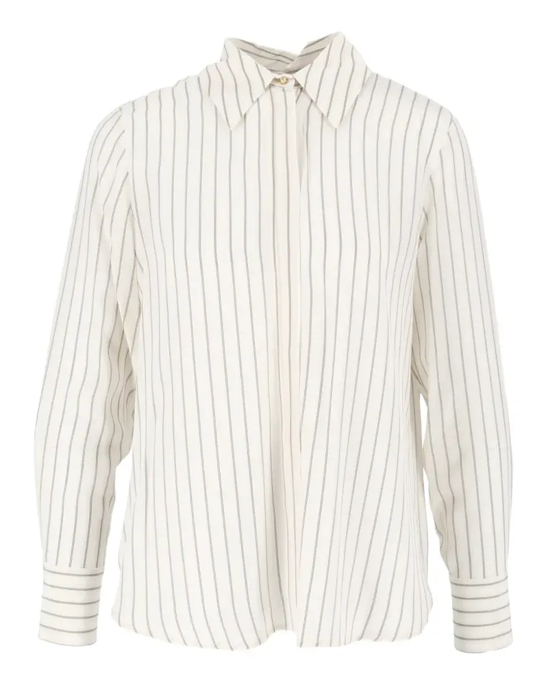 Max Mara Flirt striped silk shirt - Nude Nude