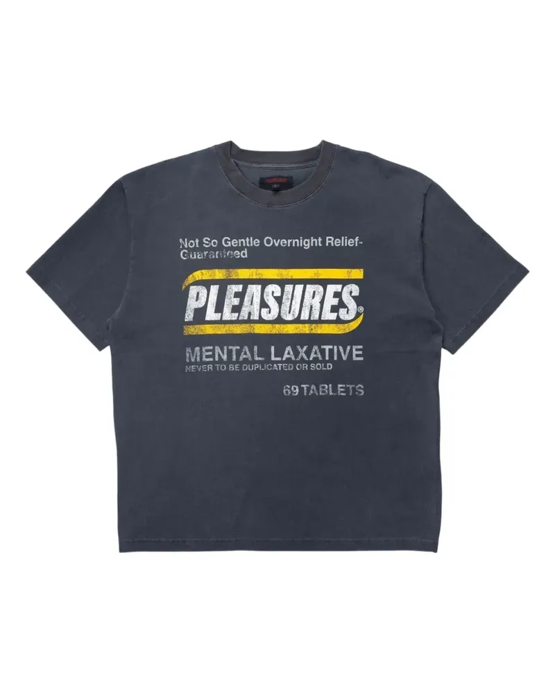 PLEASURES Relief T-Shirt - Grau Grau