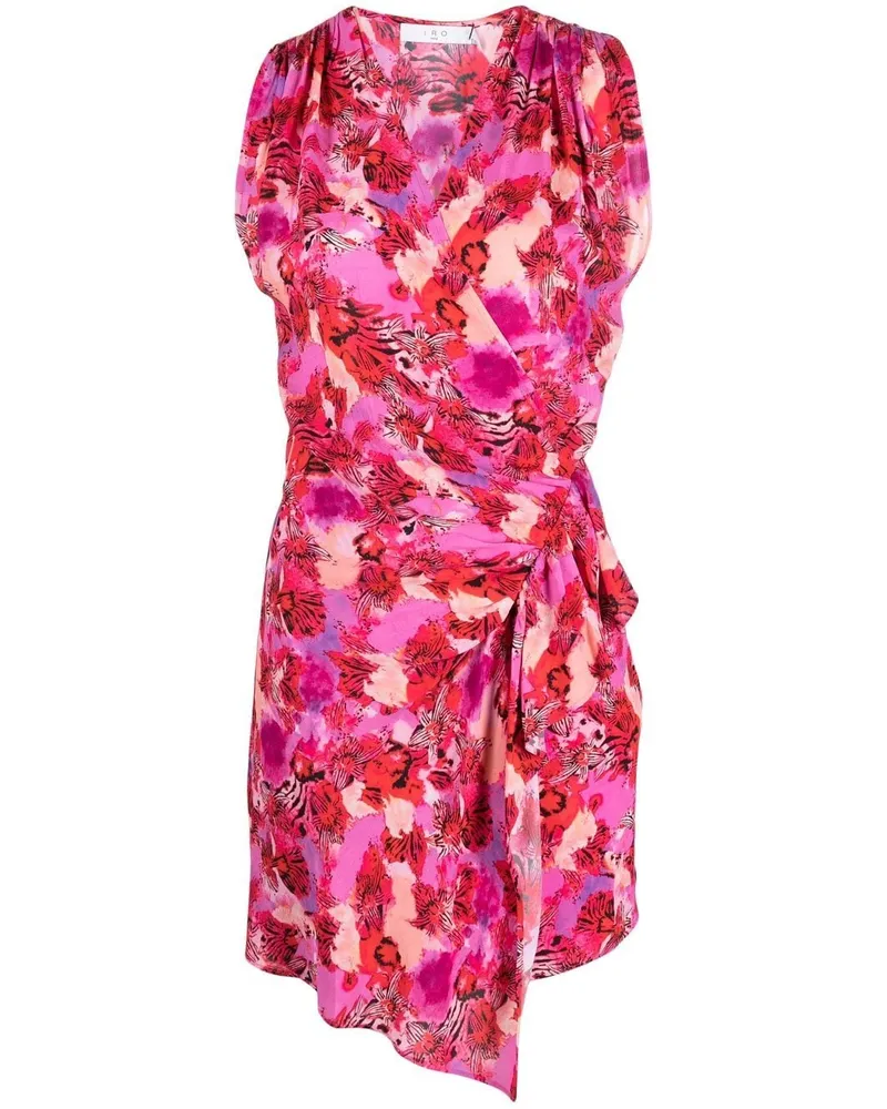 IRO Kleid mit Print Rosa