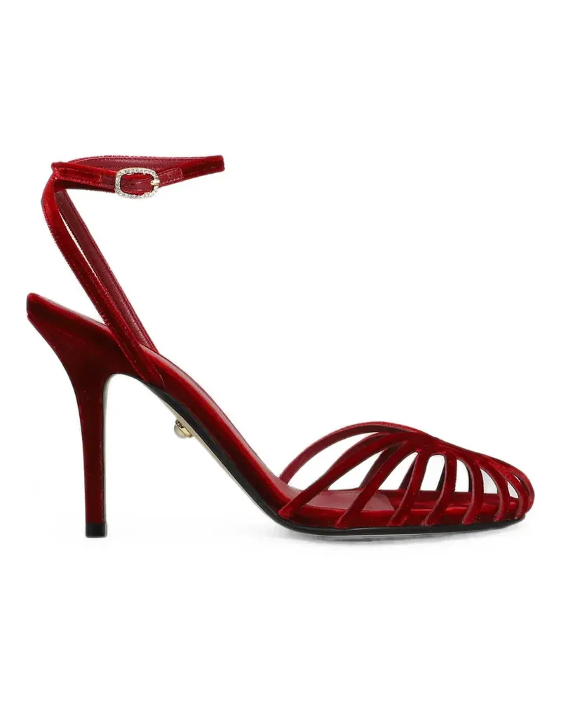Alevì velvet cage sandals - Rot Rot