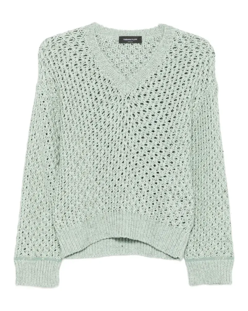 Fabiana Filippi Pullover mit V-Ausschnitt - Grün Grün