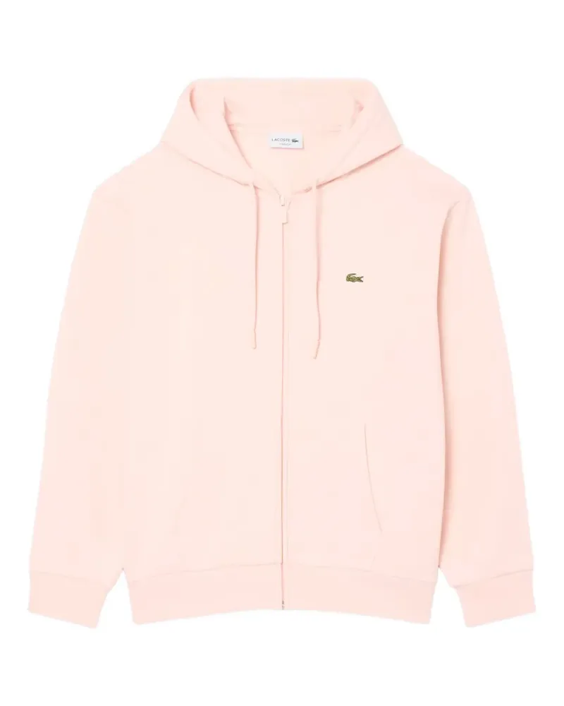 Lacoste Kapuzenjacke mit Logo-Patch - Rosa Rosa