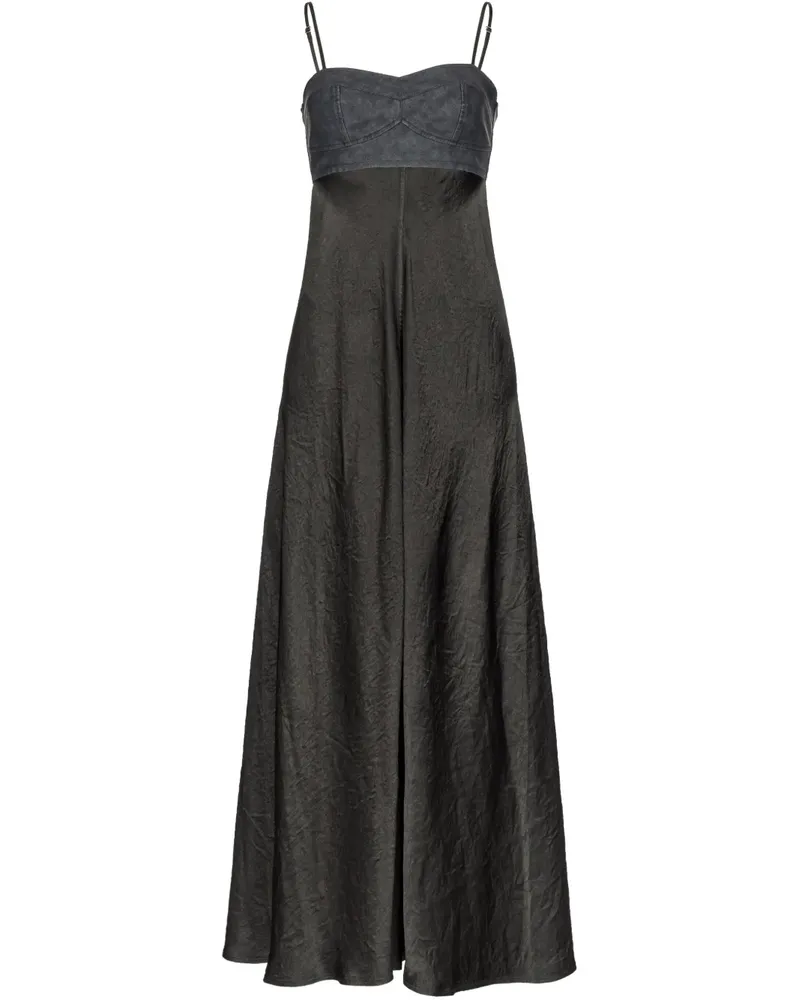 Pinko Ärmelloses Maxikleid - Schwarz Schwarz