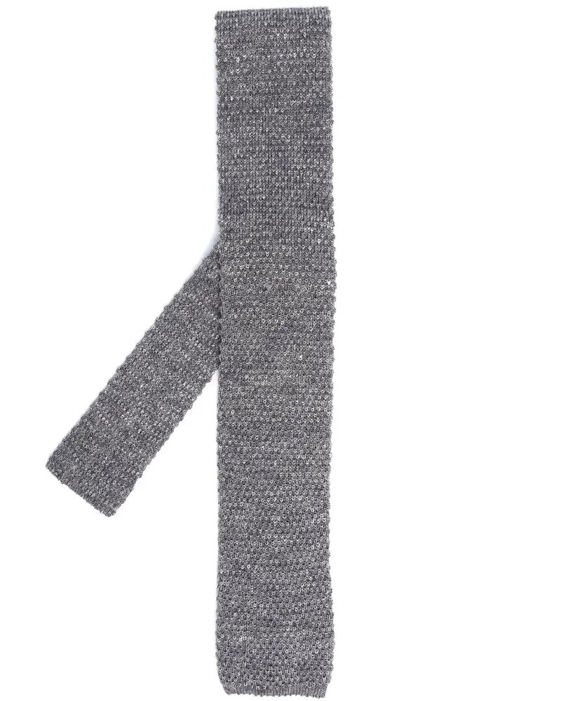 Brunello Cucinelli Grob gestrickte Krawatte - Grau Grau