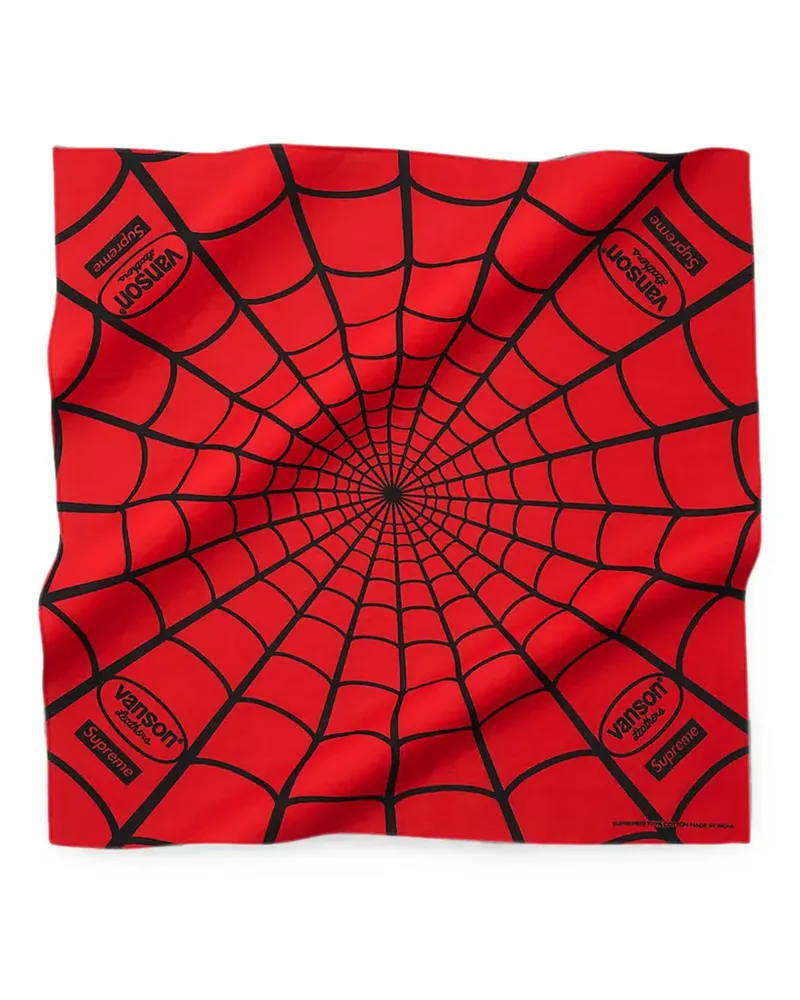 Supreme Being x Vanson Leathers® Spider-Man bandana - Rot Rot