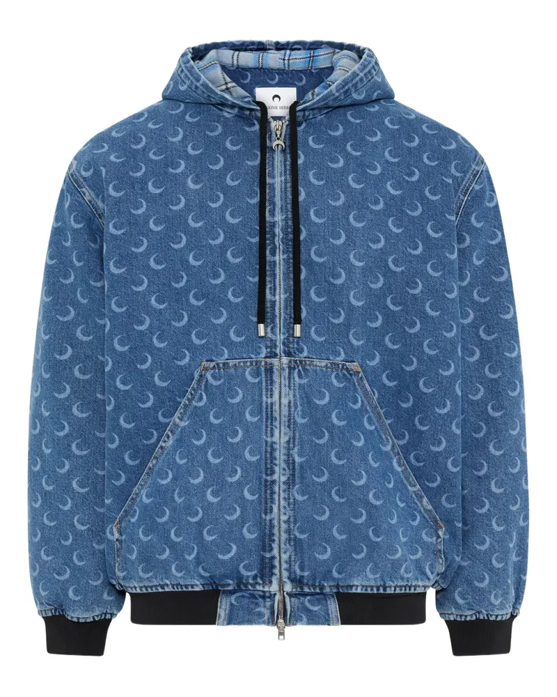 Marine Serre Moon Jeansjacke - Blau Blau
