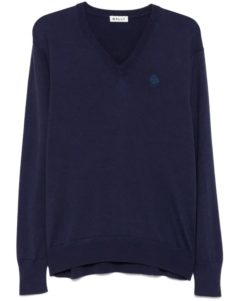 Bally Pullover mit Logo-Stickerei - Blau Blau