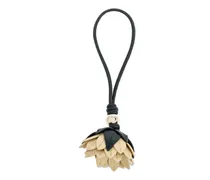 Allegra Taschenanhänger mit Blume - Schwarz