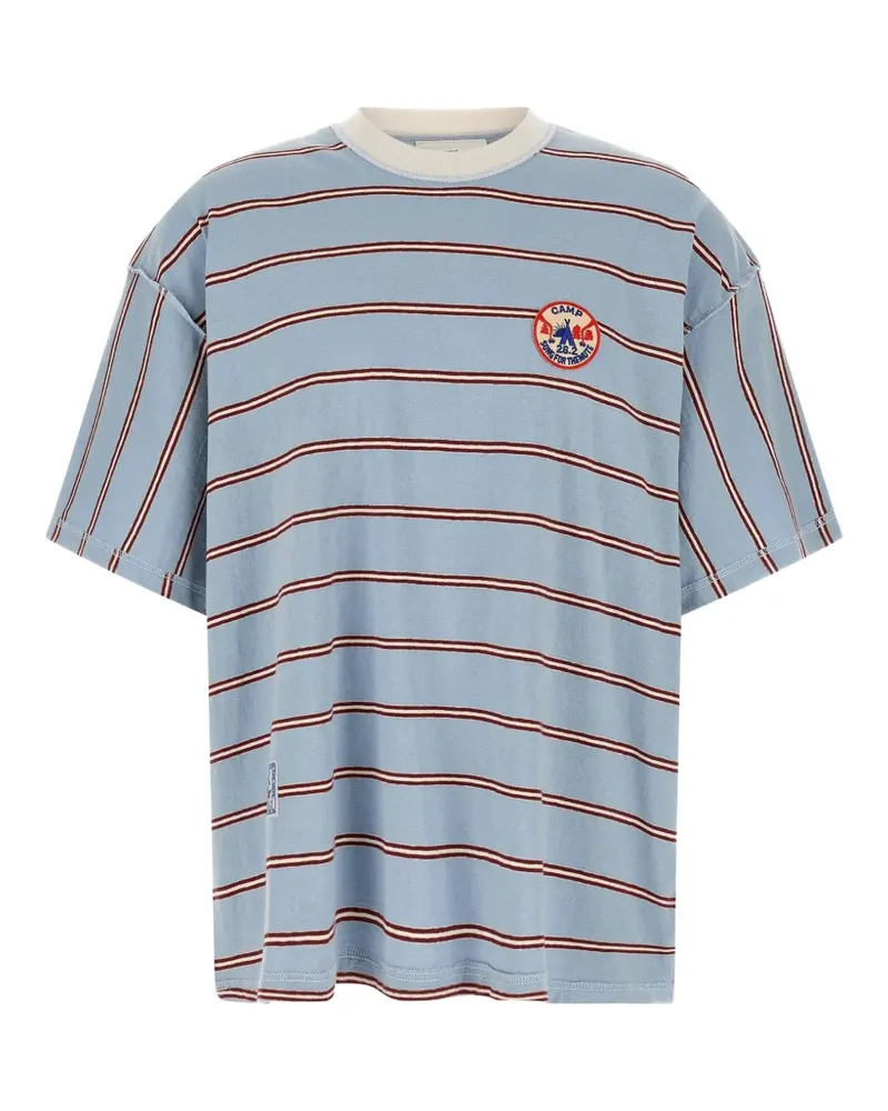 Song For The Mute Gym striped T-shirt - Blau Blau