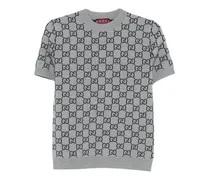 T-Shirt mit GG-Muster - Grau
