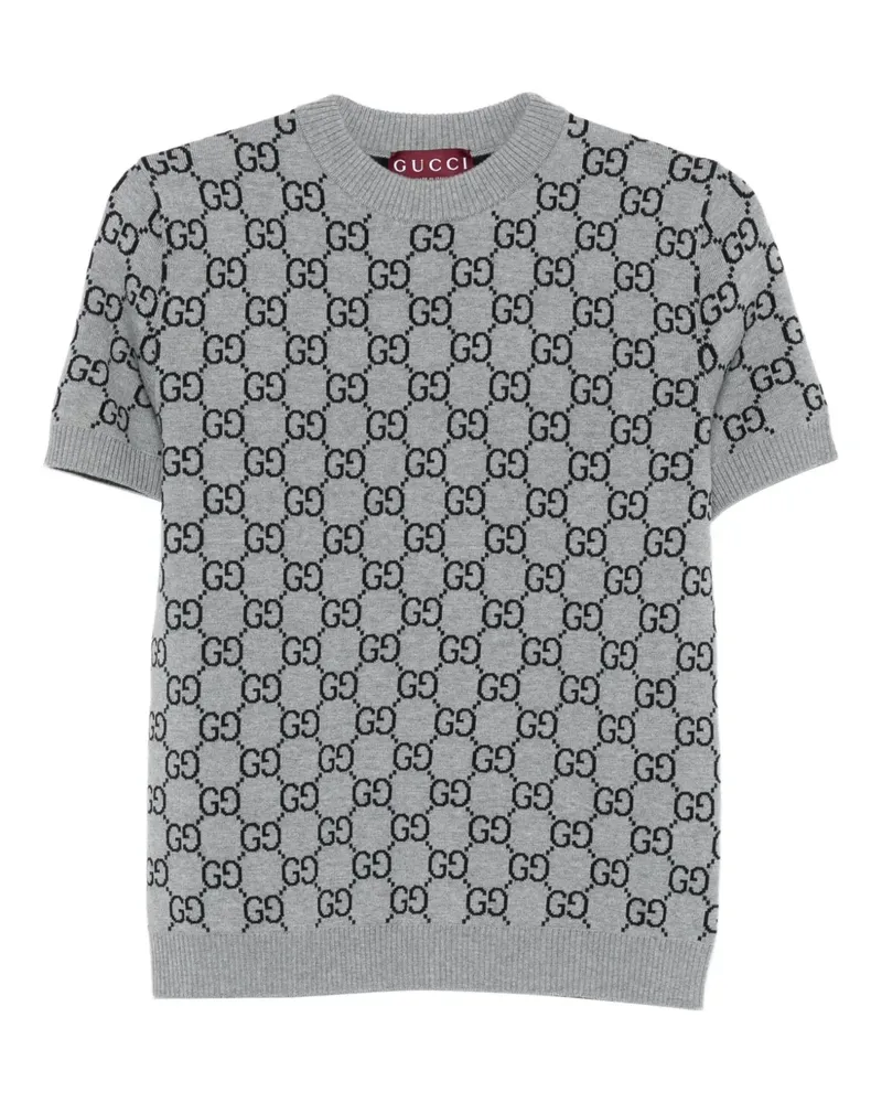 Gucci T-Shirt mit GG-Muster - Grau Grau