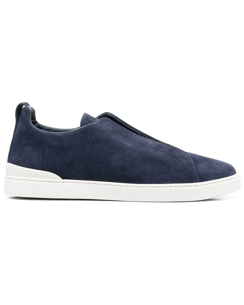 Ermenegildo Zegna Slip-On-Sneakers aus Wildleder - Blau Blau