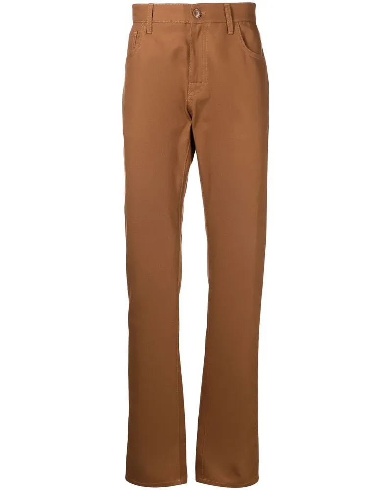 Raf Simons Hose mit schmalem Schnitt - Braun Braun