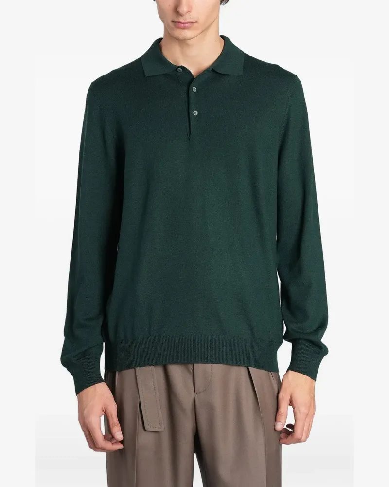 Tagliatore Langärmeliges Poloshirt - Grün Grün