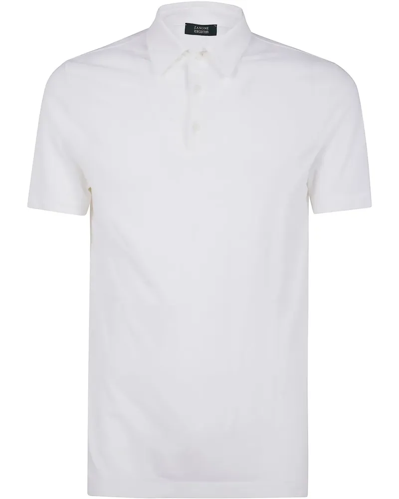 Zanone Klassisches Poloshirt - Weiß Weiß