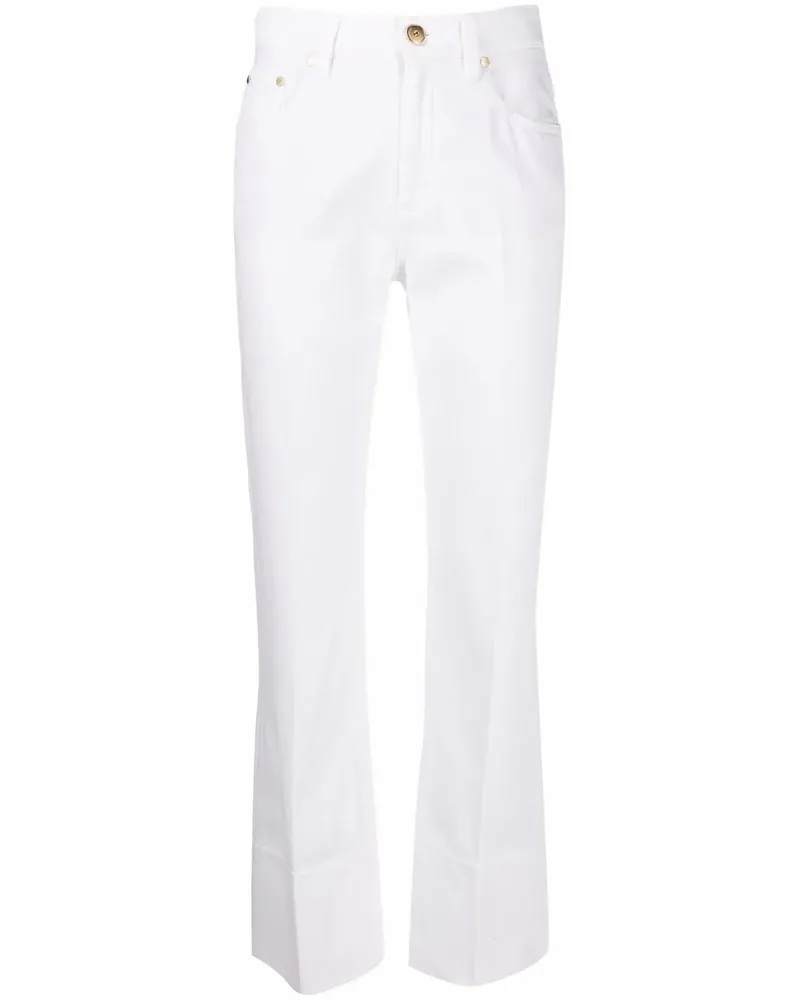 Brunello Cucinelli Schlagjeans mit Umschlag - Weiß Weiß